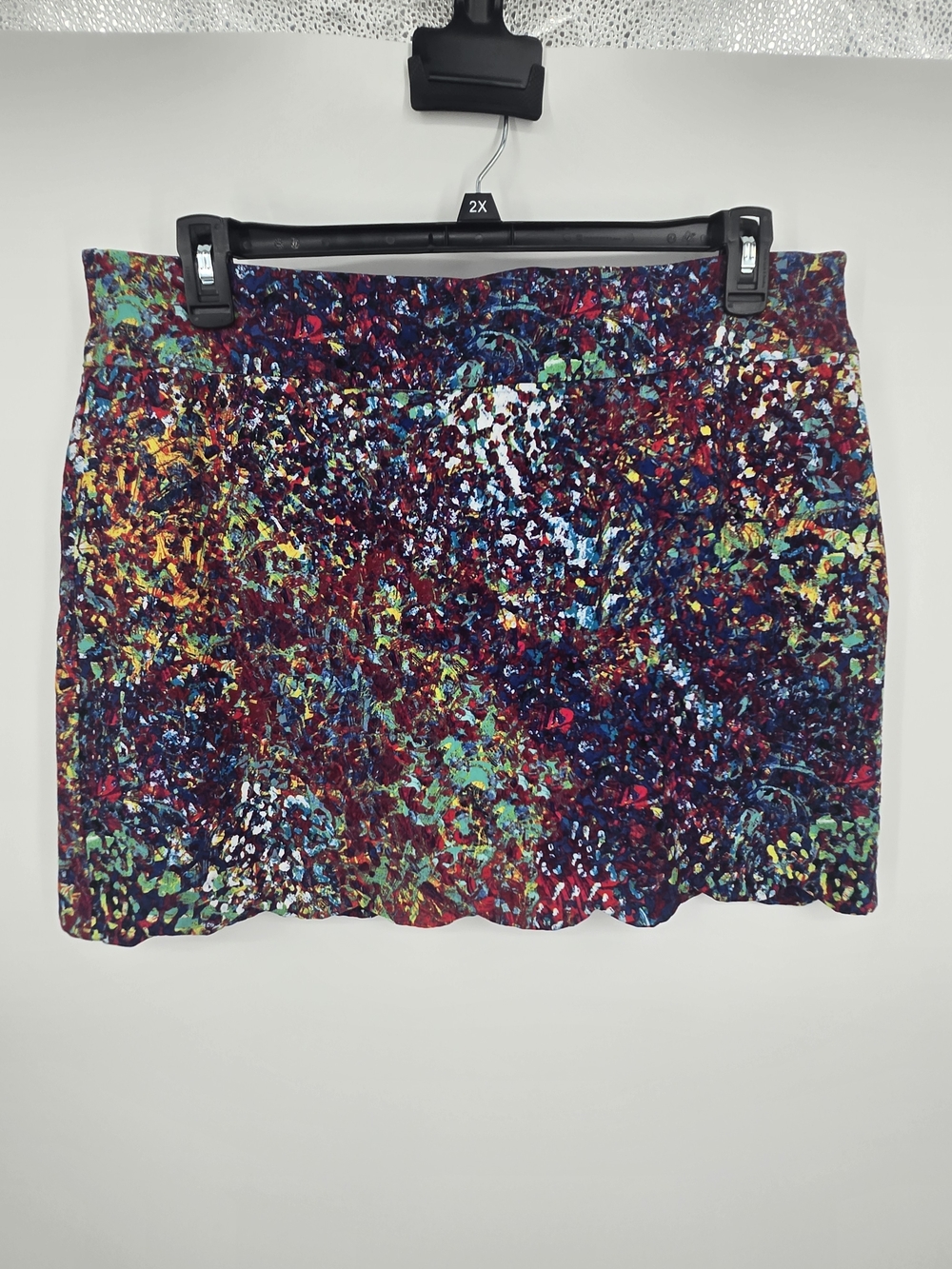 Attyre Multicolor Splatter Print Mini Skort Size 18 (6702)